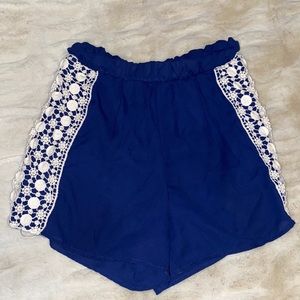 Peach love navy shorts